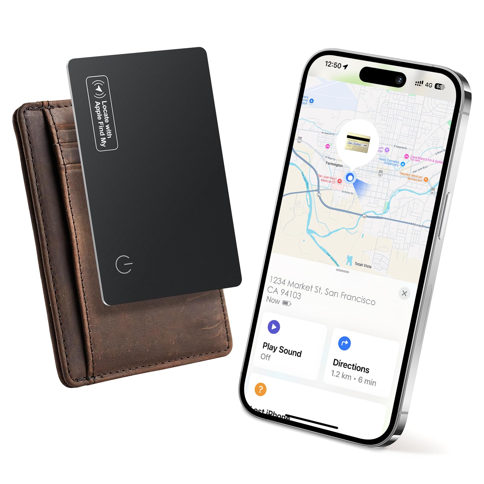 KINDEEP front packaging showing wallet tracker card and benefit of slim protection