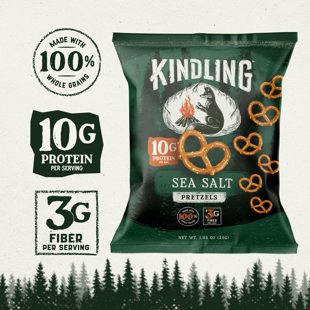 Kindling ingredients list close-up showing clean non-GMO components