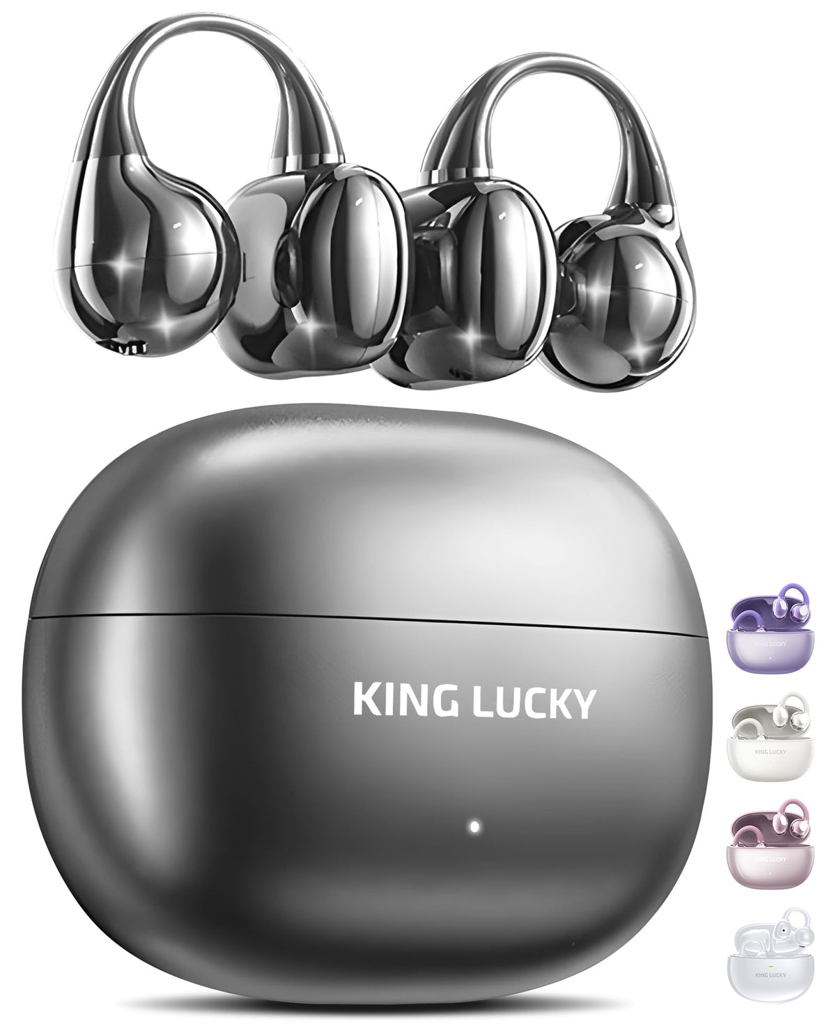 King Lucky front packaging showing earbuds and case, highlighting compact portability
