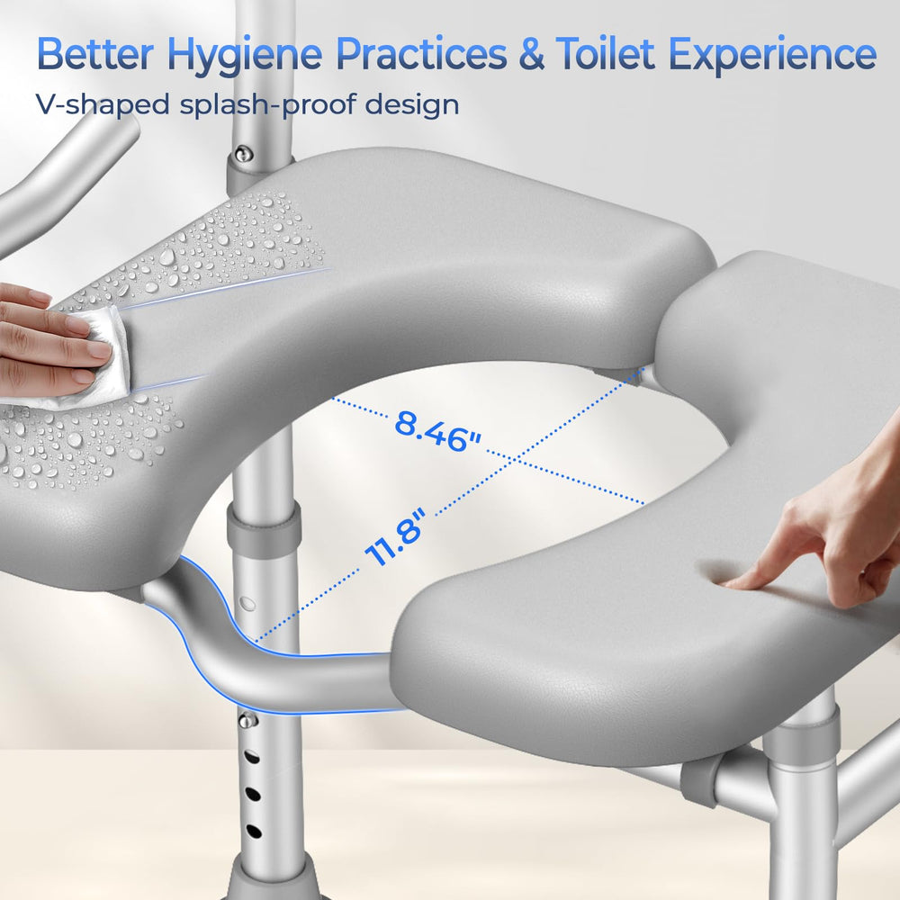 KingPavonini installed on a standard toilet giving safer transfers