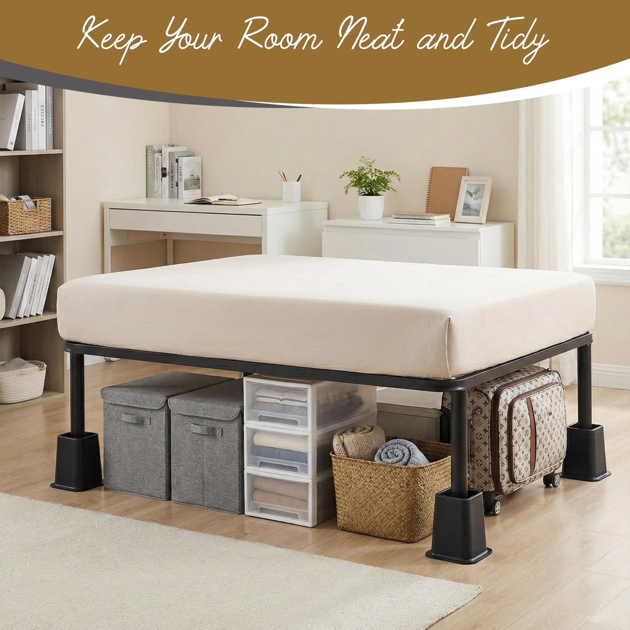 Kings Brand Furniture lifestyle bedroom scene showing tidy space and cleaner floors