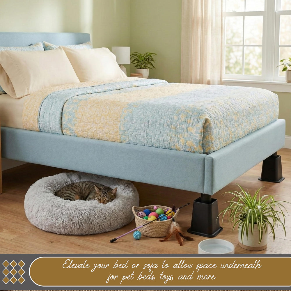 Kings Brand Furniture boxed set of four risers ready for storage and transport