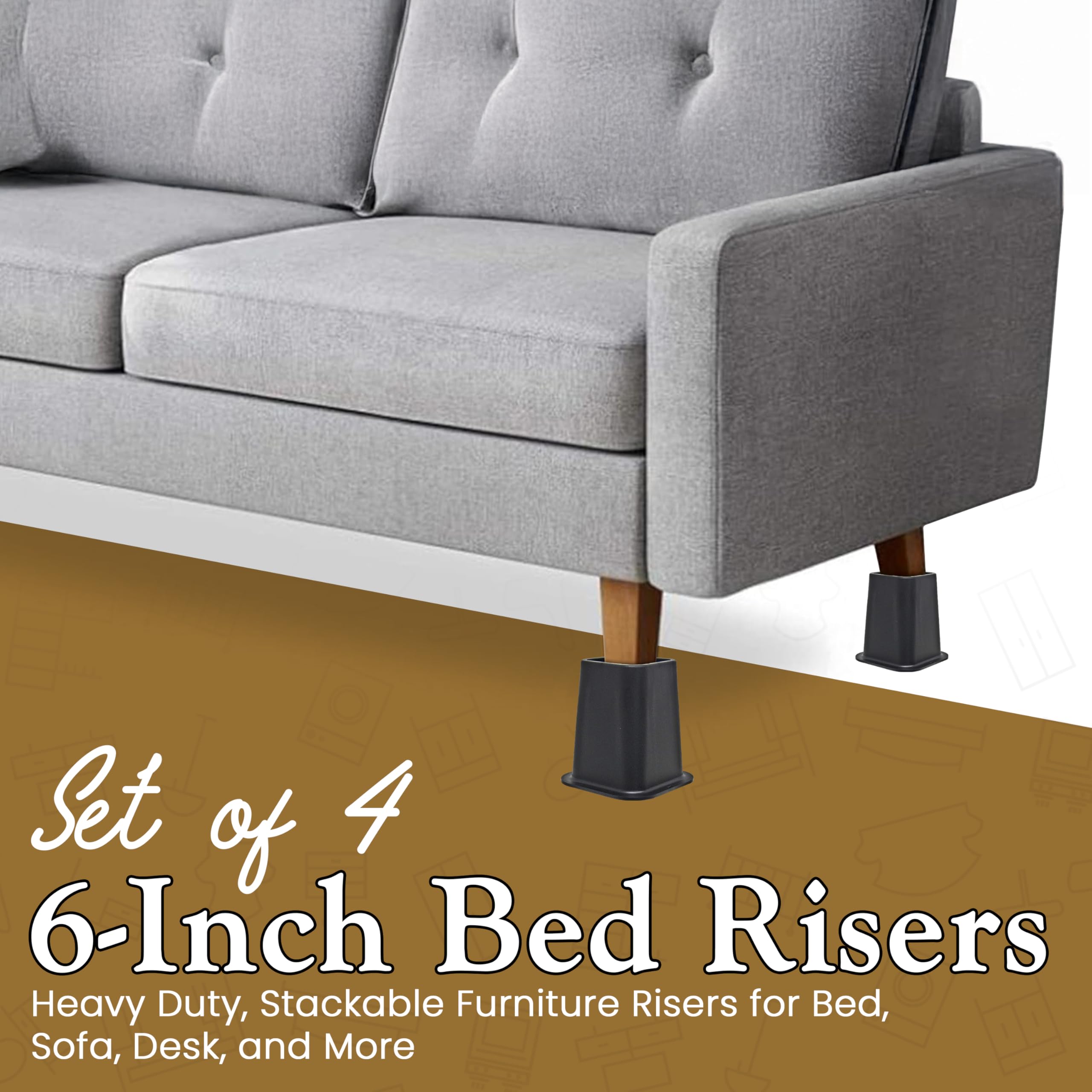 Kings Brand Furniture top cup close-up showing secure leg seating and support
