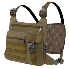 KINGSLONG front view chest bag showing compact storage and quick access benefit
