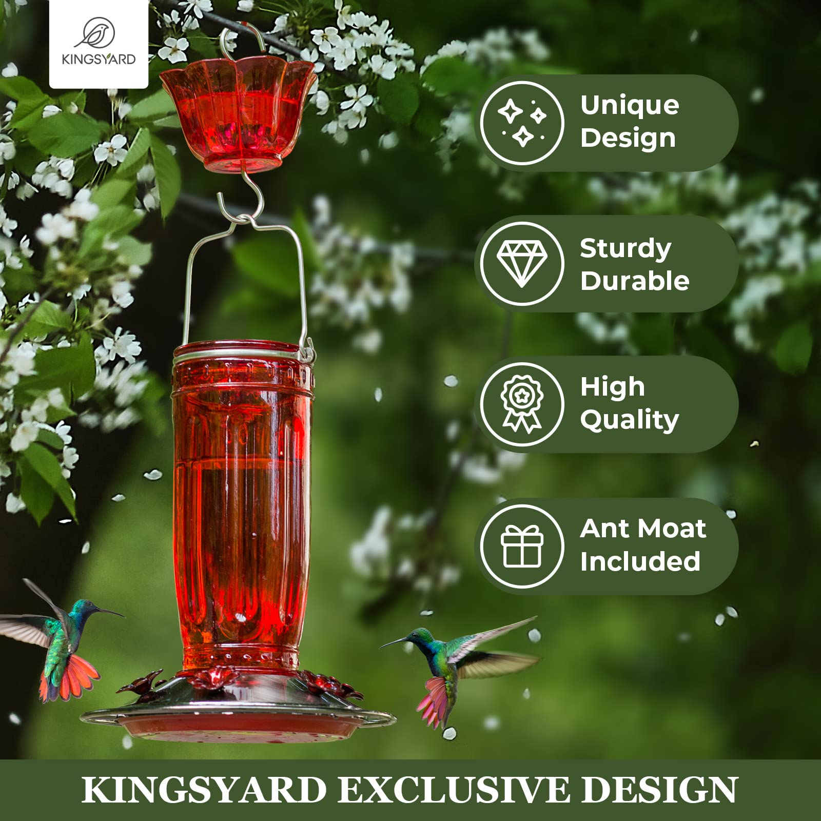Kingsyard wide mouth top view showing large opening for fast refills and simple washing benefit
