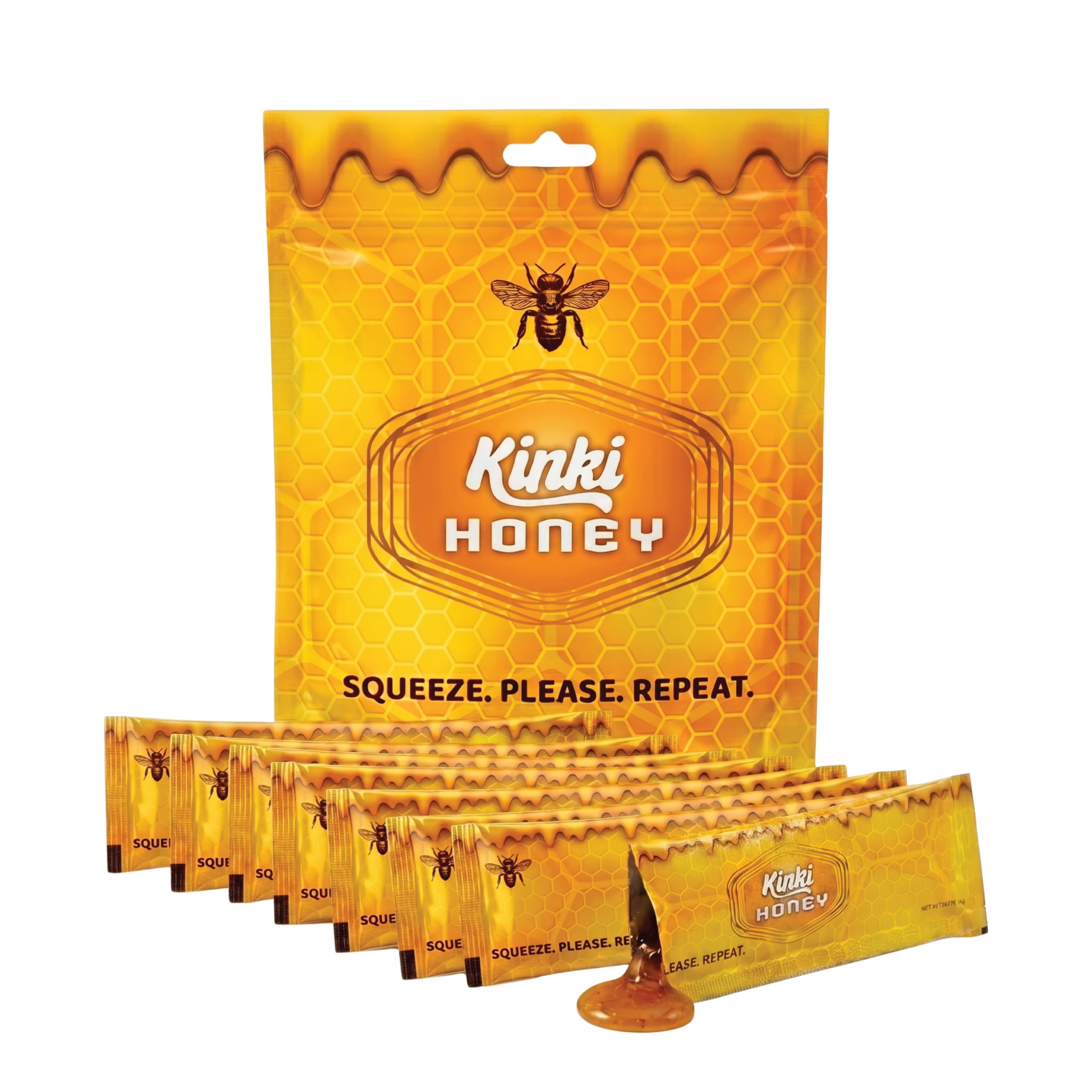 Kinki front packaging showing box and eight sachets for easy portability