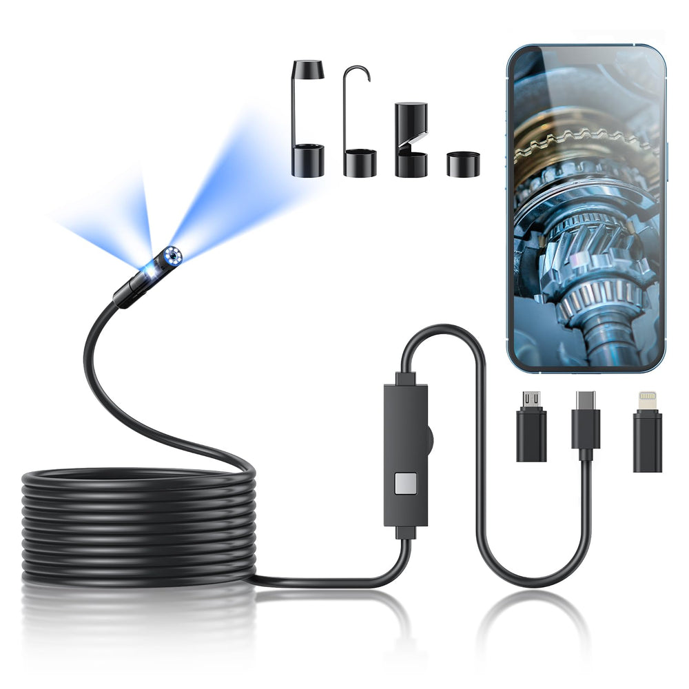 Kinpthy front packaging showing complete endoscope kit benefits portability