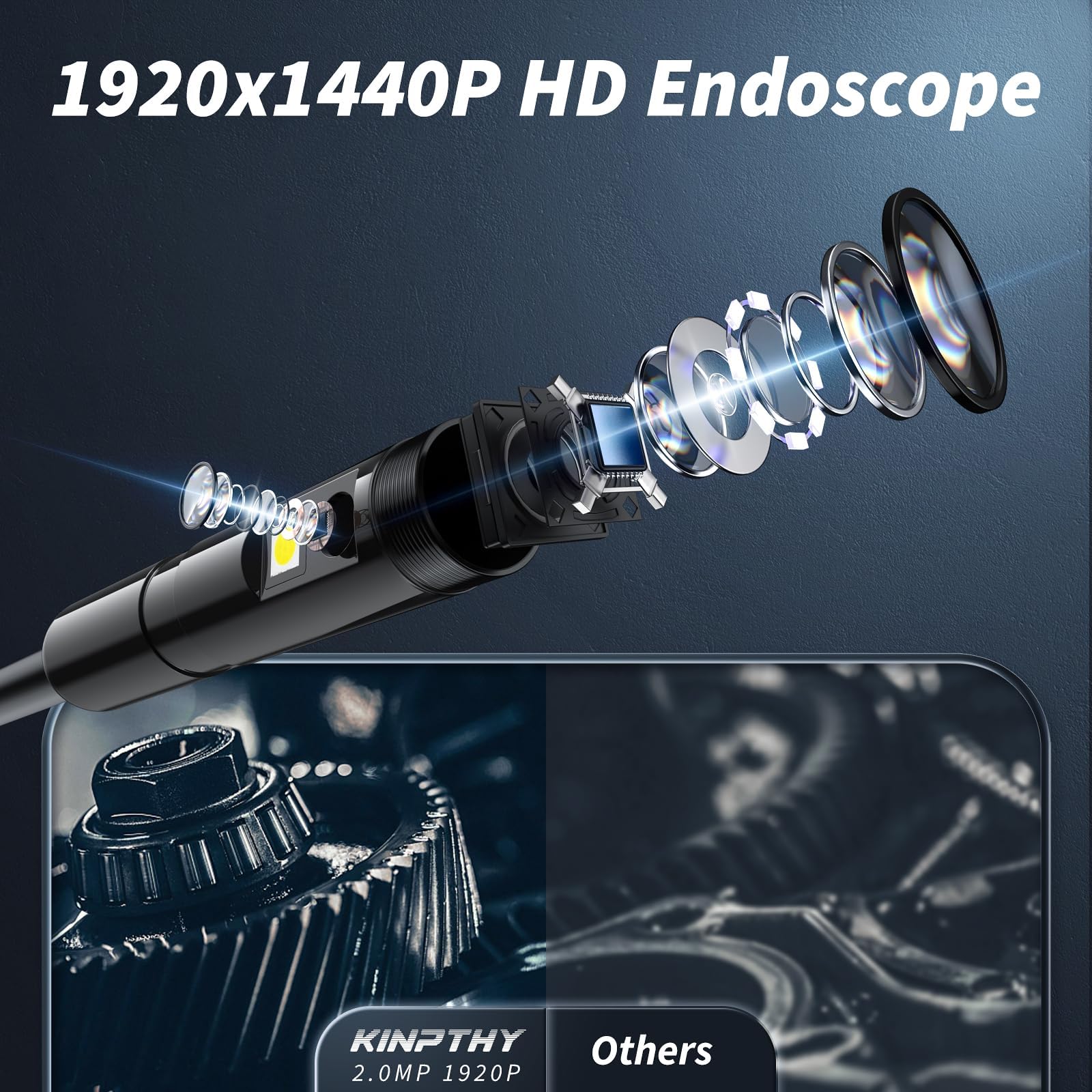 Kinpthy in-use over engine illustrating inspection access without disassembly