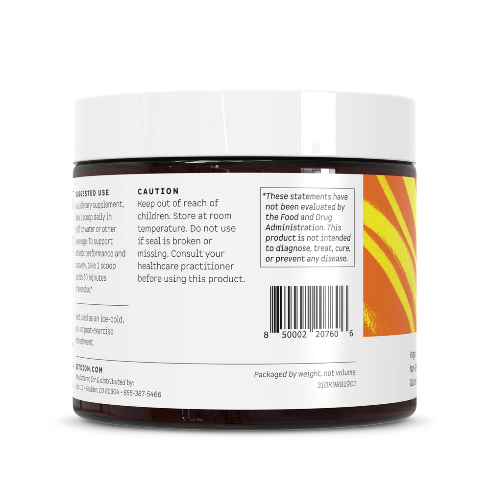 Kion capsules beside powder showing format options and travel-friendly benefit