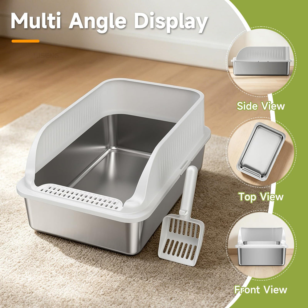 KISENG lid and low-entry angle showing accessible design for older cats