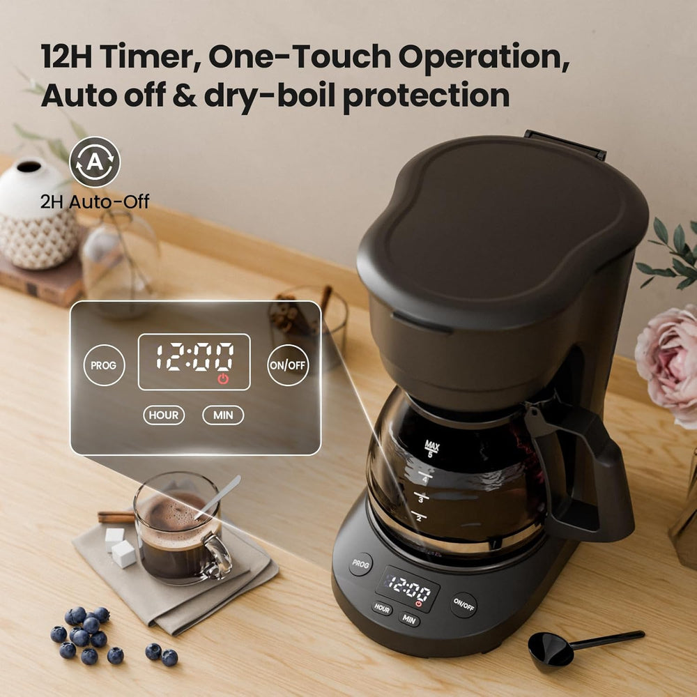 Kismile coffee maker in kitchen setting demonstrating small-footprint placement