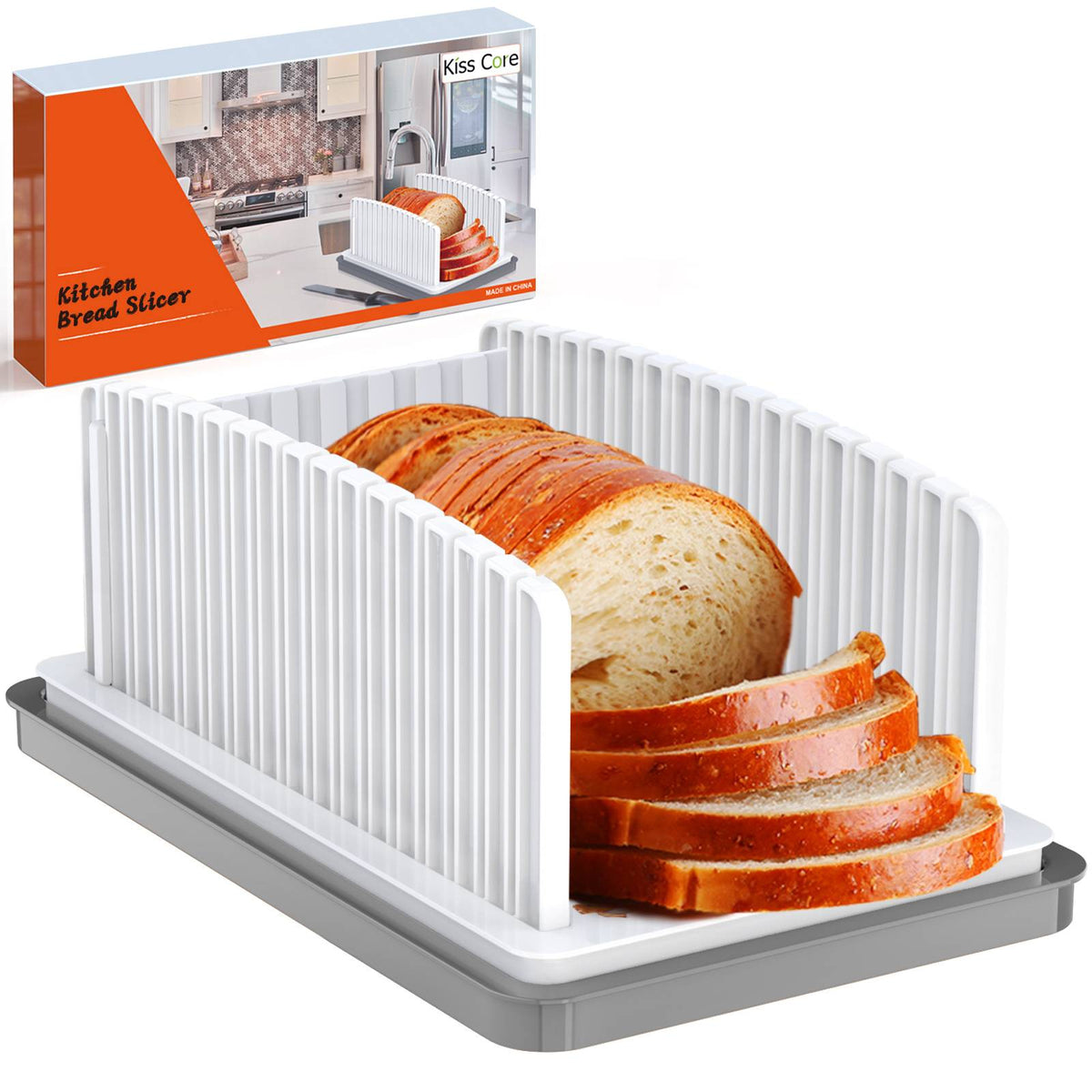 Kiss Core front packaging and guide showing adjustable slicing benefit