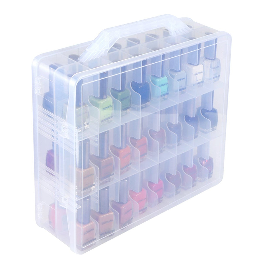 KISSBUTY front view clear case shows neat bottle organization and quick color identification