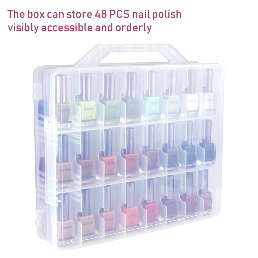 KISSBUTY top view filled with 48 bottles for instant shade selection and tidy storage