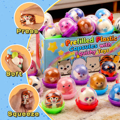KissFree capsule opened to reveal an animal squishy, ready to gift