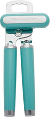 KitchenAid can opener front view showing Aqua Sky finish and reliable function