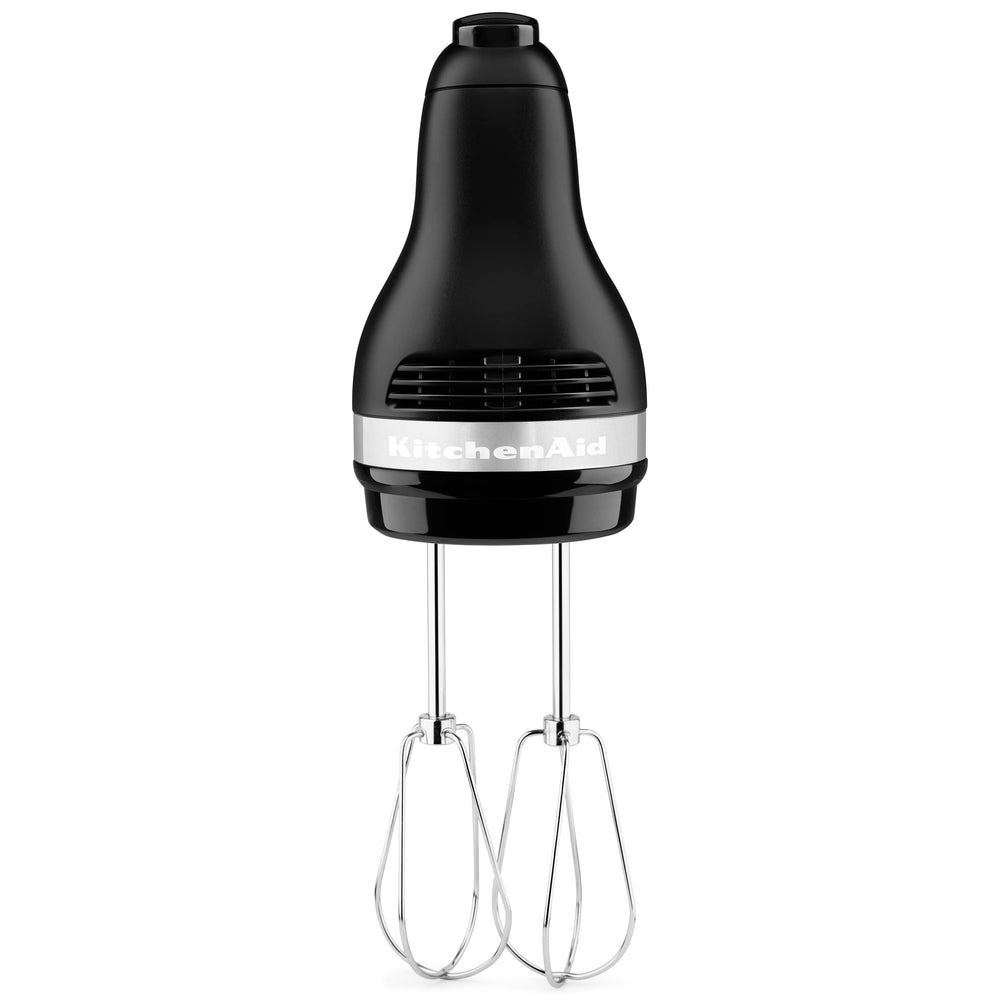 KitchenAid Turbo Beaters close-up showing stainless-steel blades for faster mixing