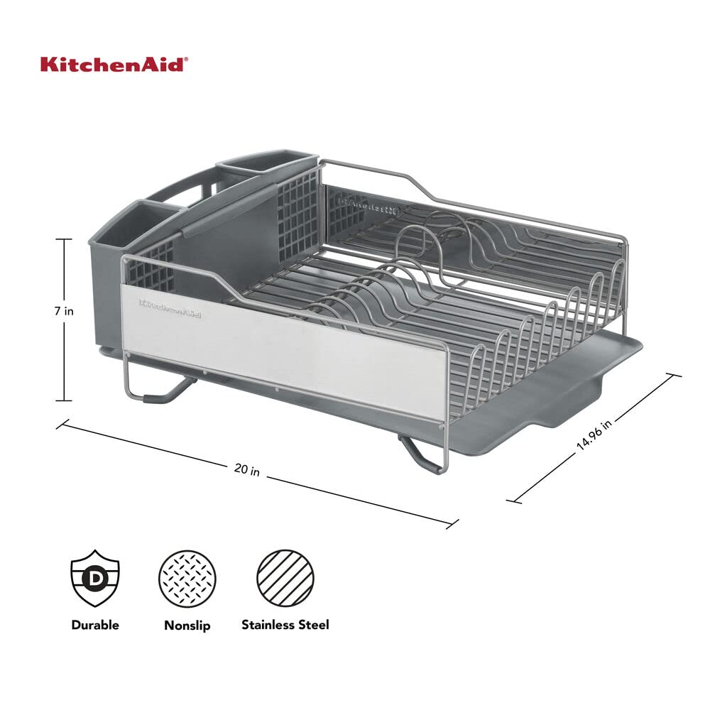 KitchenAid removable flatware caddy closeup with handle for easy unloading