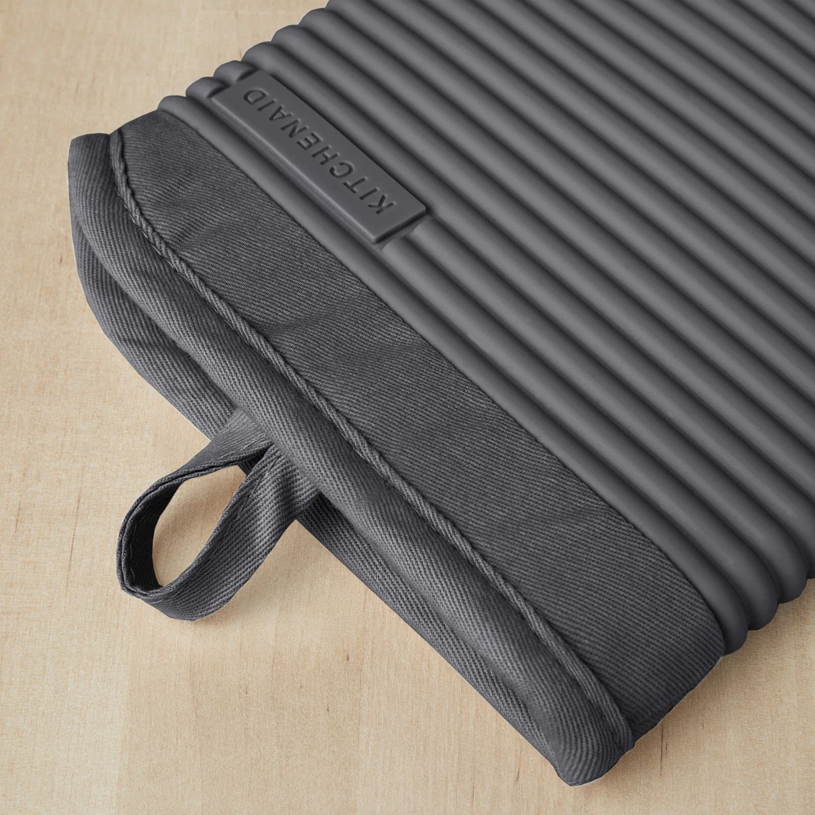 KitchenAid ribbed texture close-up for slip-resistant secure grip