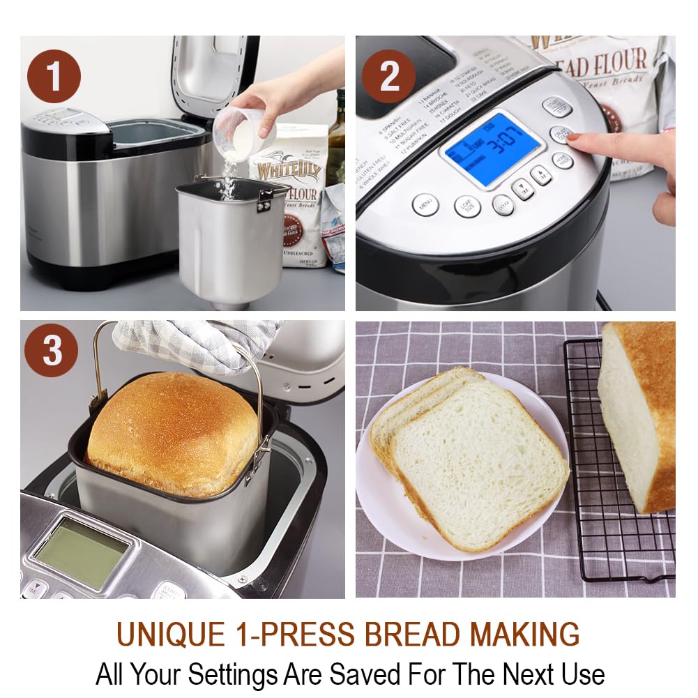 KITCHENARM open bread pan showing golden loaf and nonstick pan for easy release