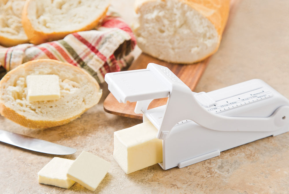 KitchenArt Buttermate side profile fitting in a refrigerator door compartment