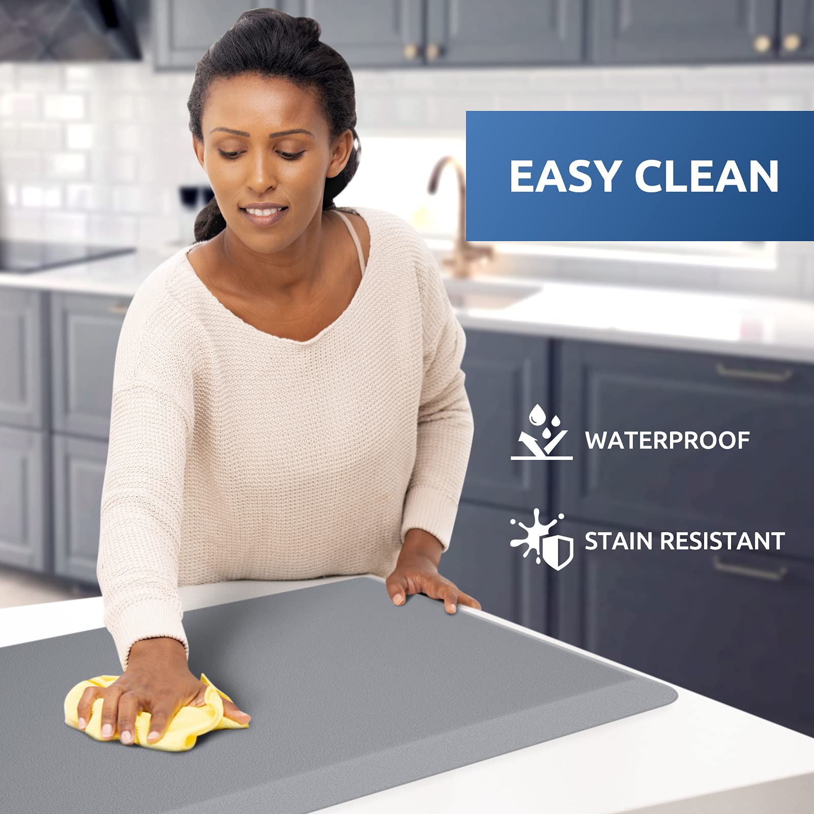 KitchenClouds underside diamond non-slip pattern for secure grip