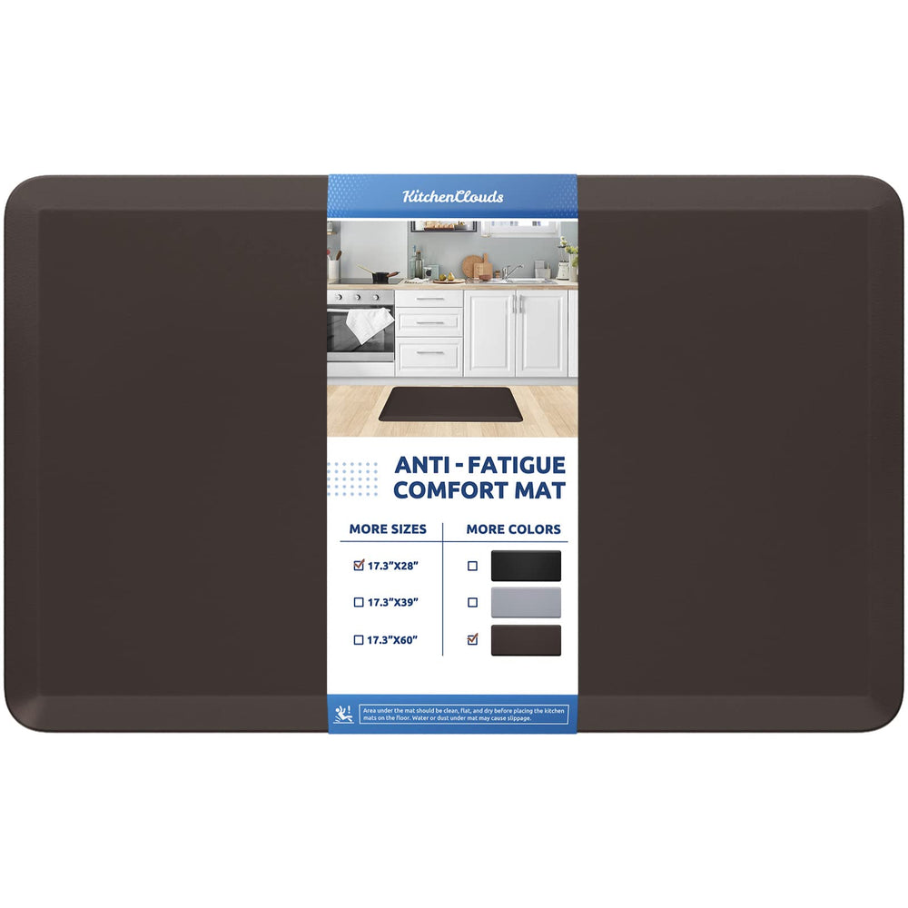 KitchenClouds front view of cushioned mat showing neutral color and fit