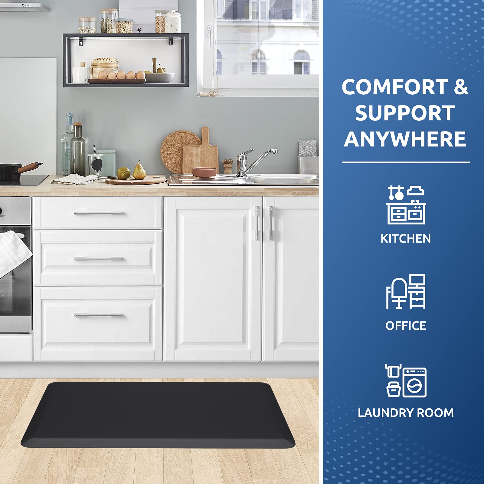 KitchenClouds size comparison with ruler showing mat scale for space planning
