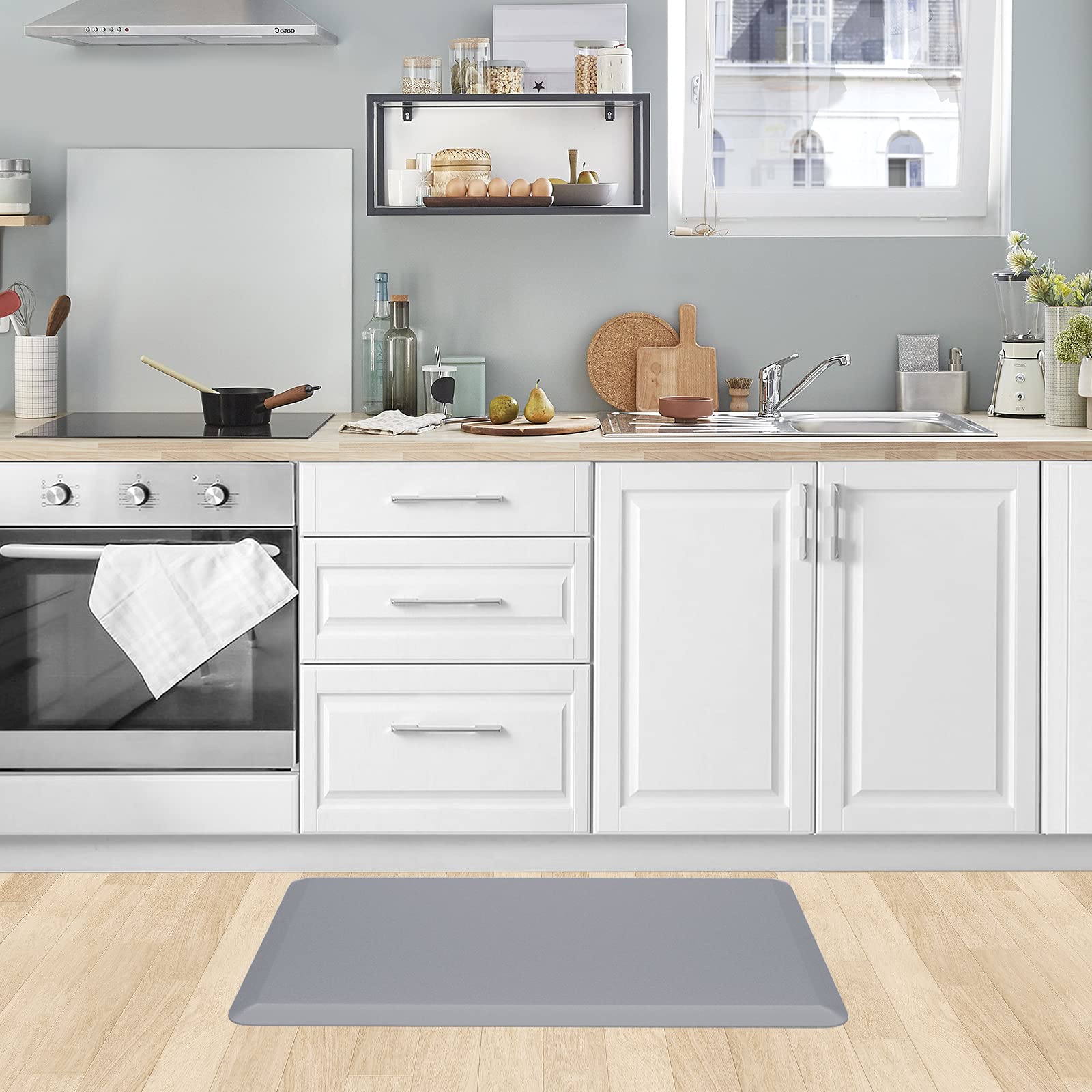 KitchenClouds next to shoes showing 17.3x28 inch scale