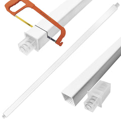 KitFit front view of 24-inch white replacement towel rod showing clean finish and fit