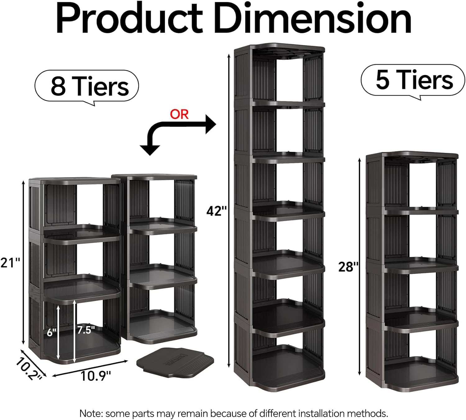 Kitstorack side profile illustrating slim footprint that saves floor space