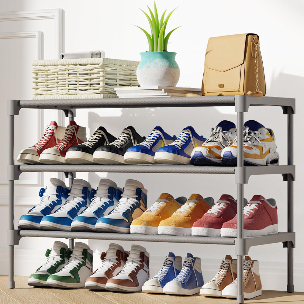 Kitsure close-up of non-woven shelf fabric protecting shoes from dust