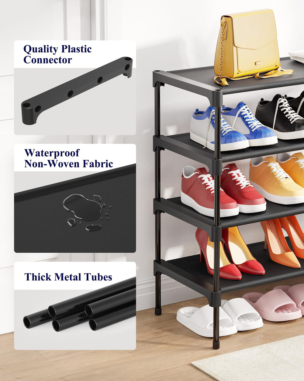 Kitsure placed inside closet maximizing vertical space and easy access benefit