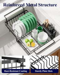 Kitsure placed inside sink demonstrating direct drainage and space saving benefit