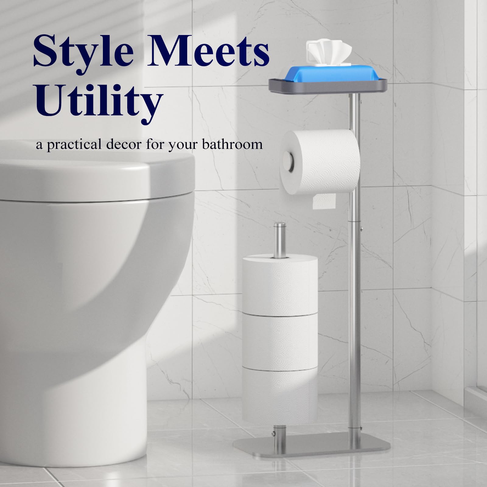Kitsure scale comparison beside toilet showing medium size and space-saving benefit