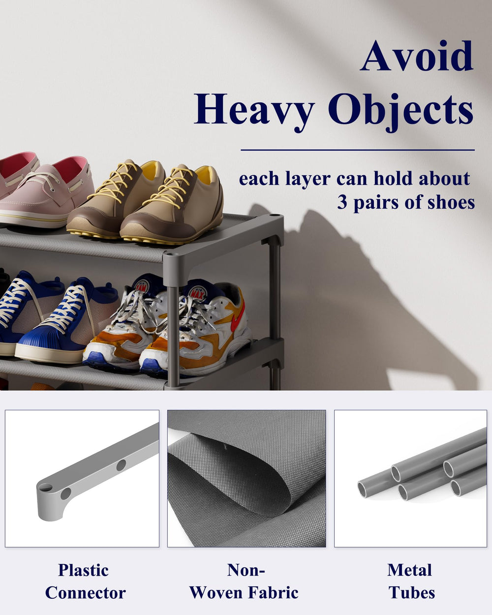 Kitsure shoe rack in entryway keeping shoes organized and easy to access