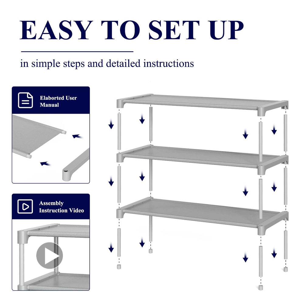 Kitsure stacked units creating added vertical storage for more shoes