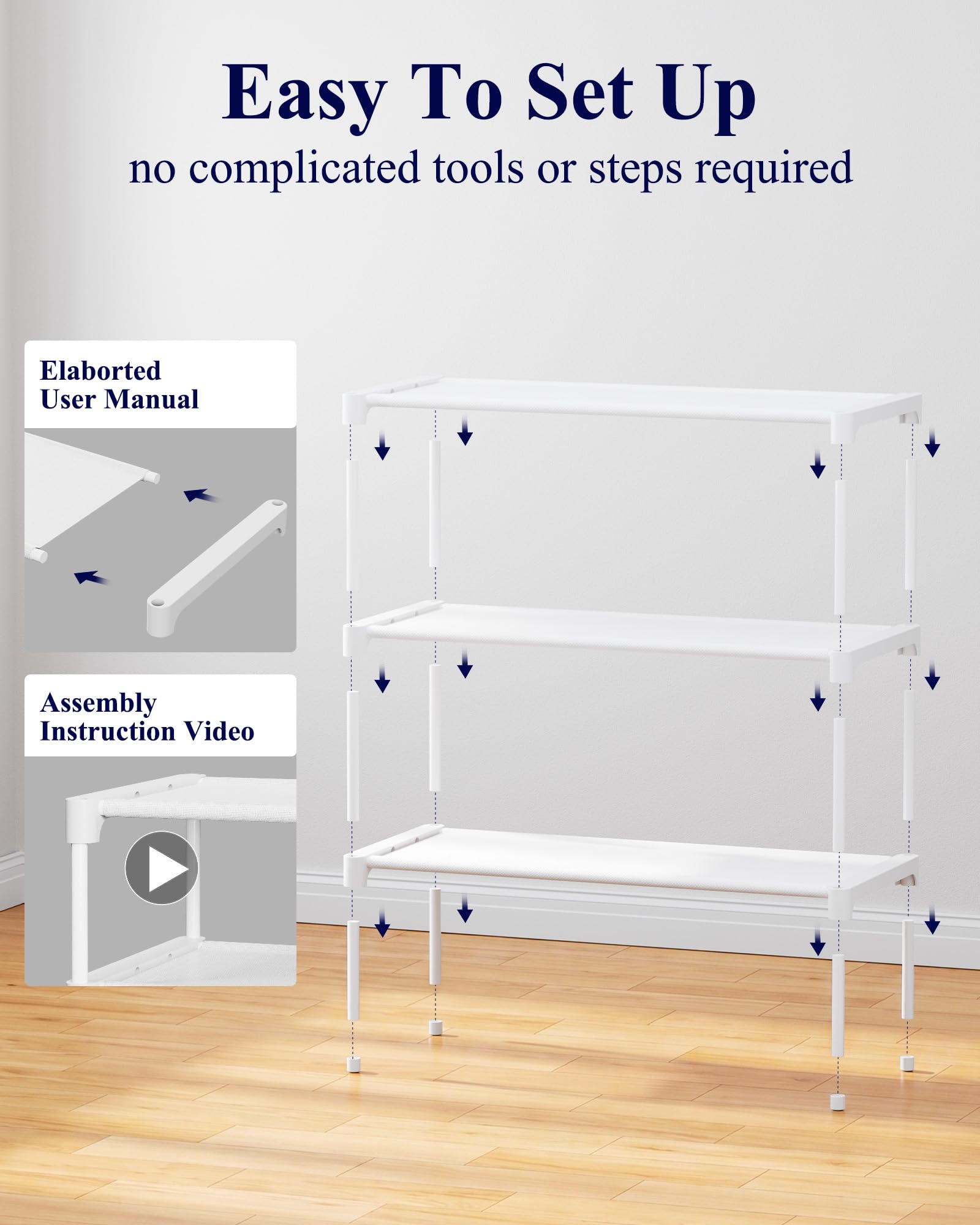 Kitsure two stacked units showing expandable storage without increasing floor footprint