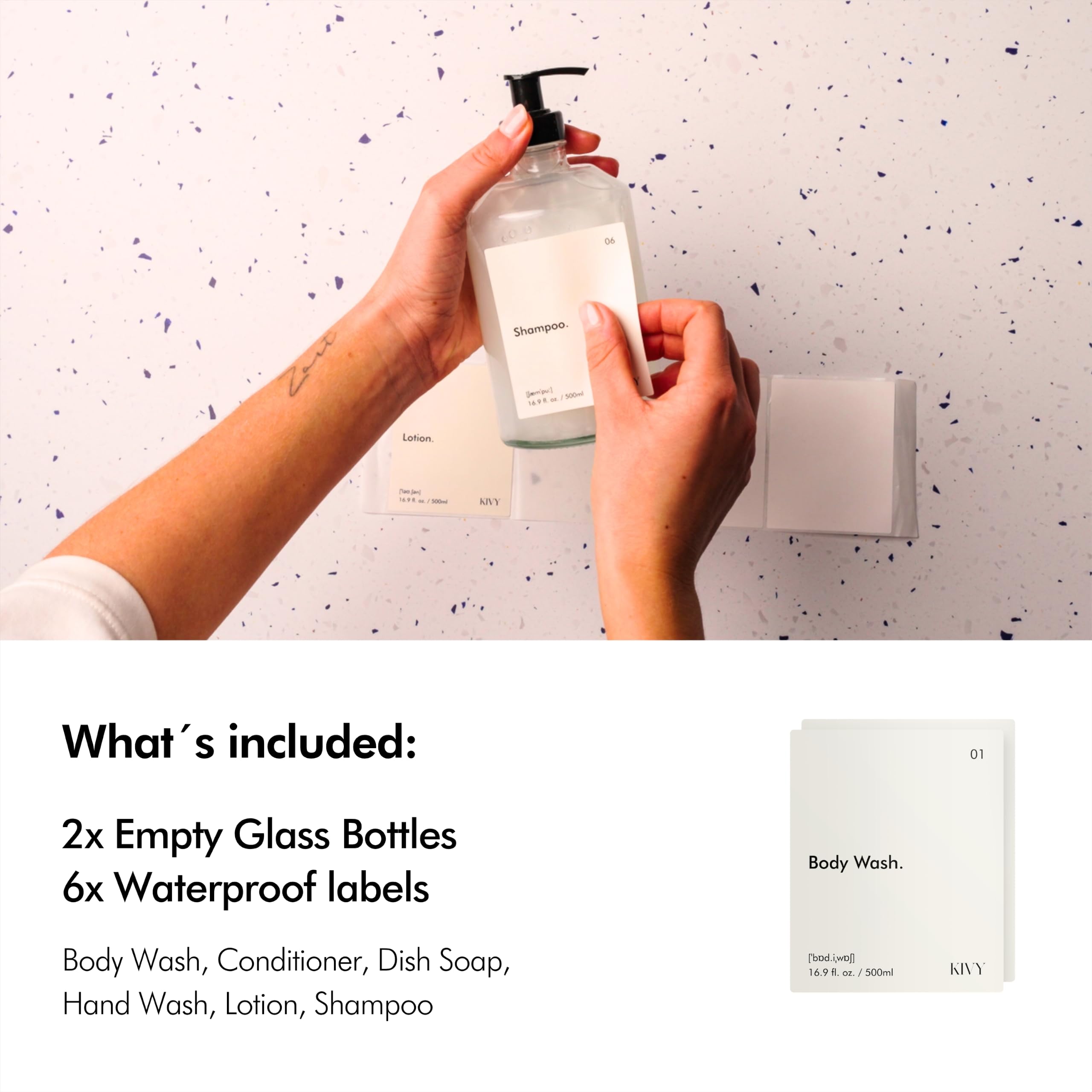 KIVY bottle neck open for easy refilling and simple, spill-free top-ups