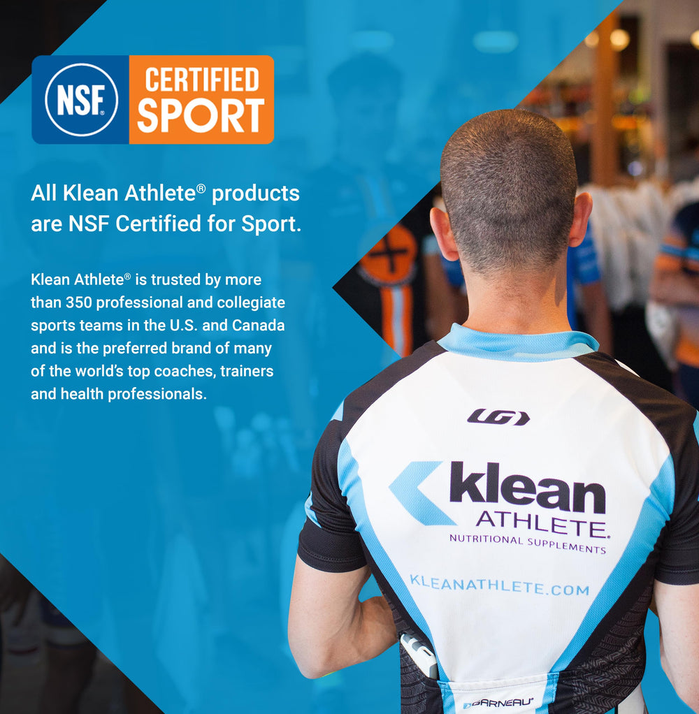 Klean Athlete single pill in hand illustrating portable convenience for athletes