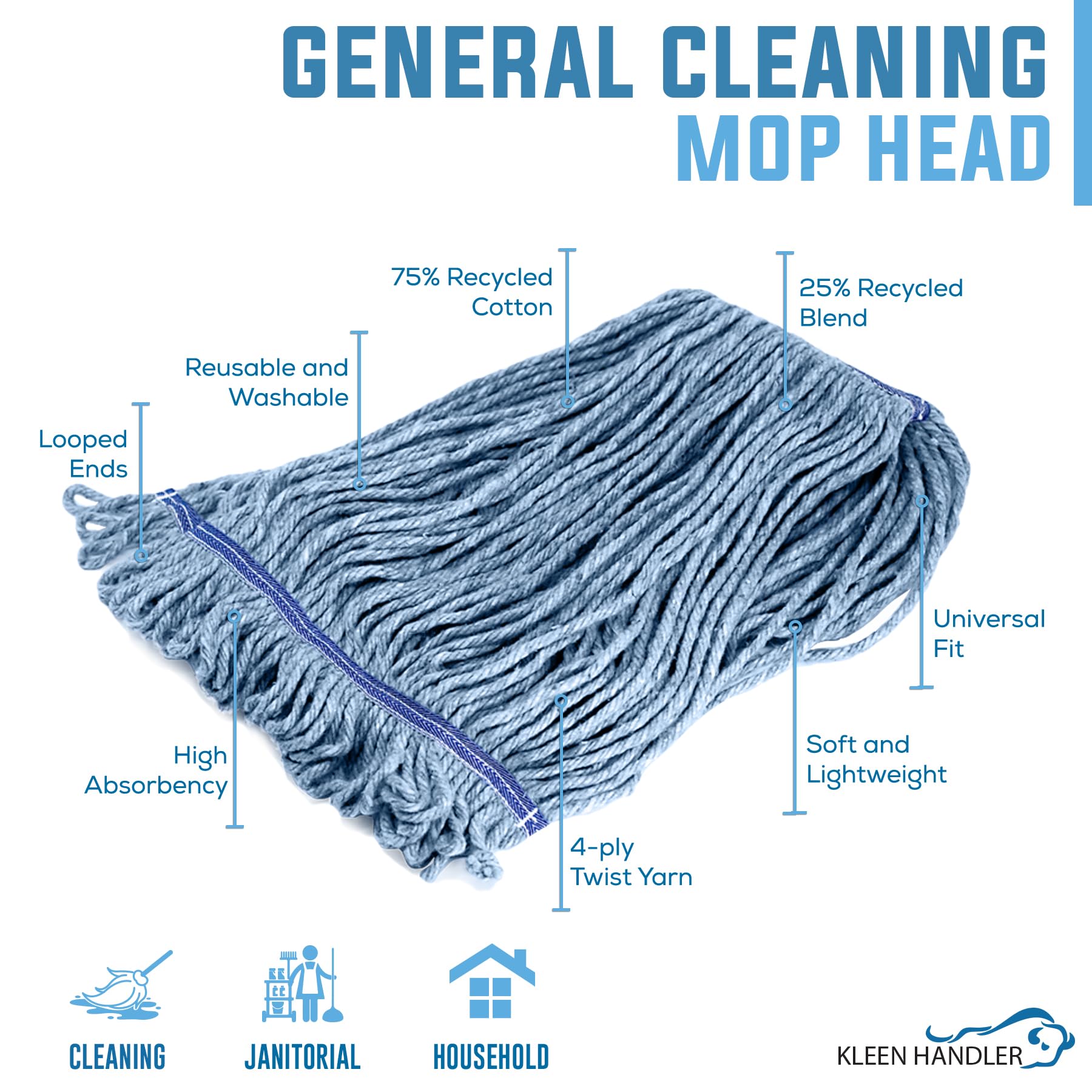 KLEEN HANDLER loop-end close-up highlighting reduced fraying and smooth glide benefit