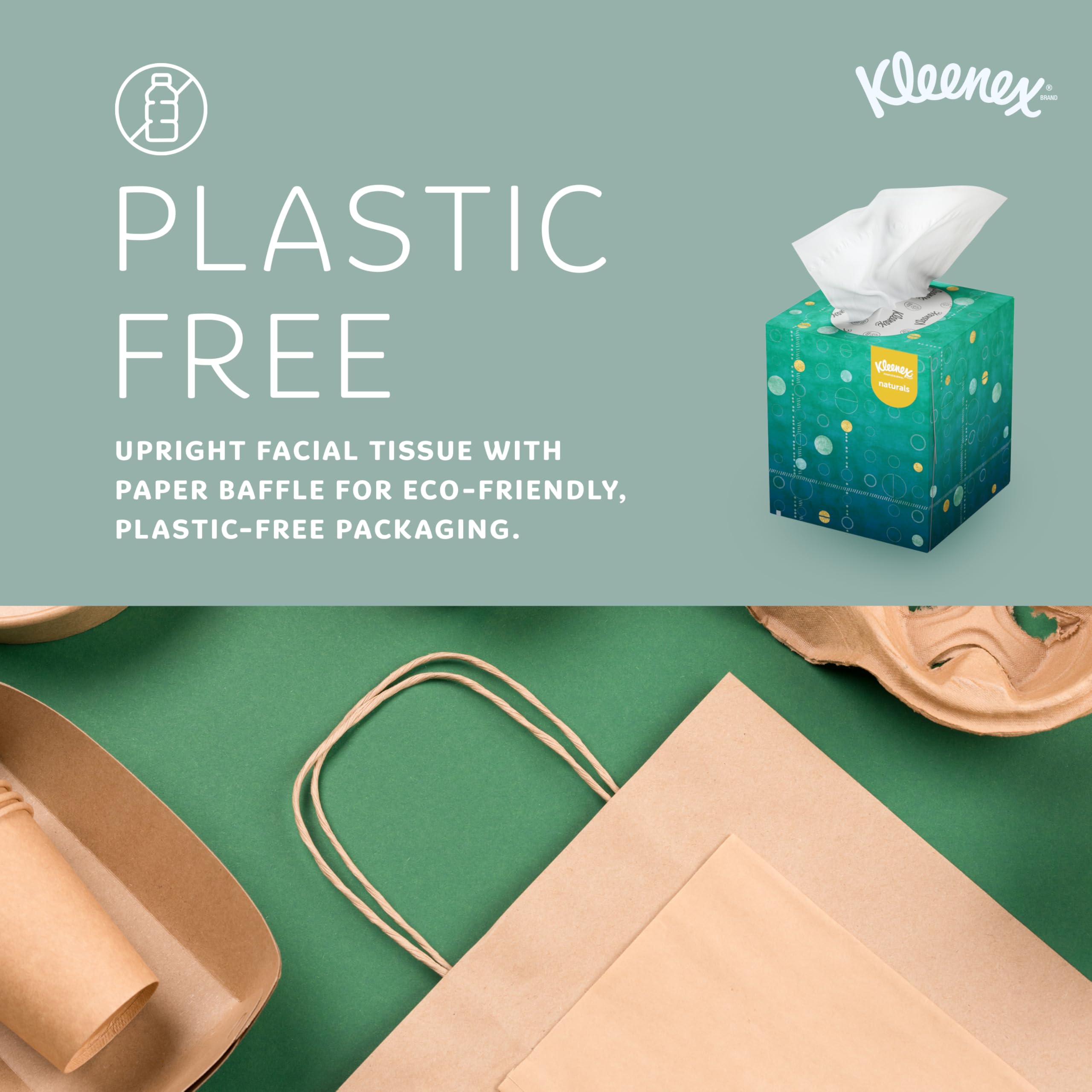 Kleenex box placed on restroom counter offering neat guest convenience