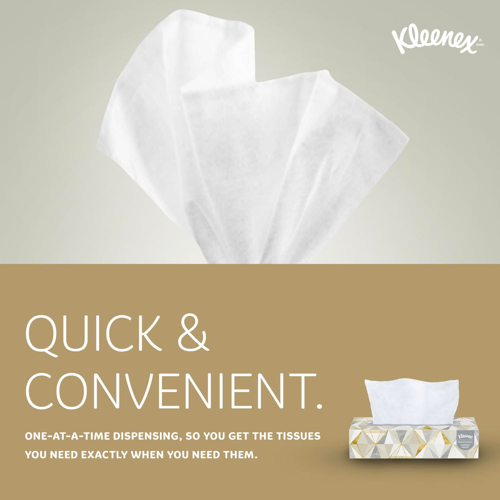 Kleenex packaging label with FSC mark showing responsible forestry sourcing