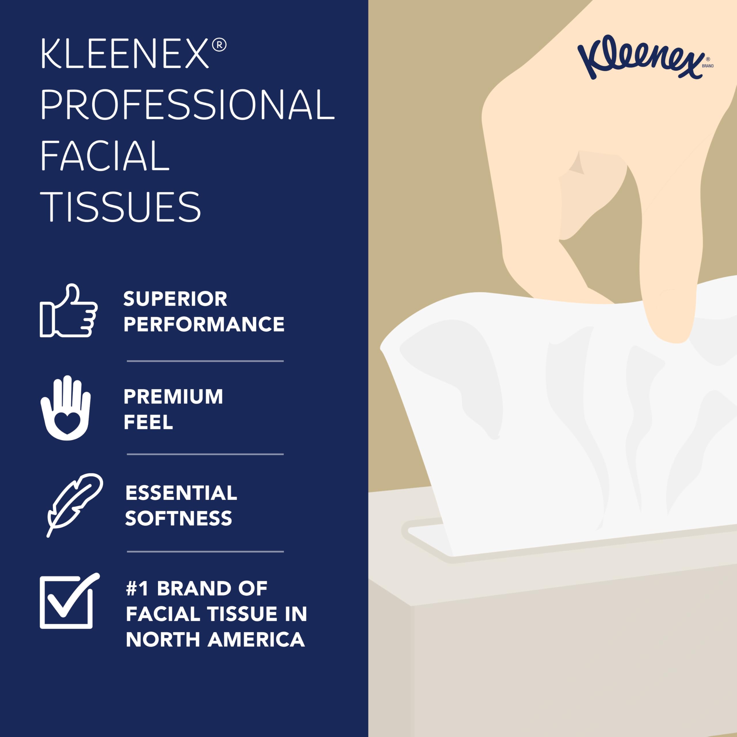 Kleenex box on office breakroom counter showing professional, neat presentation