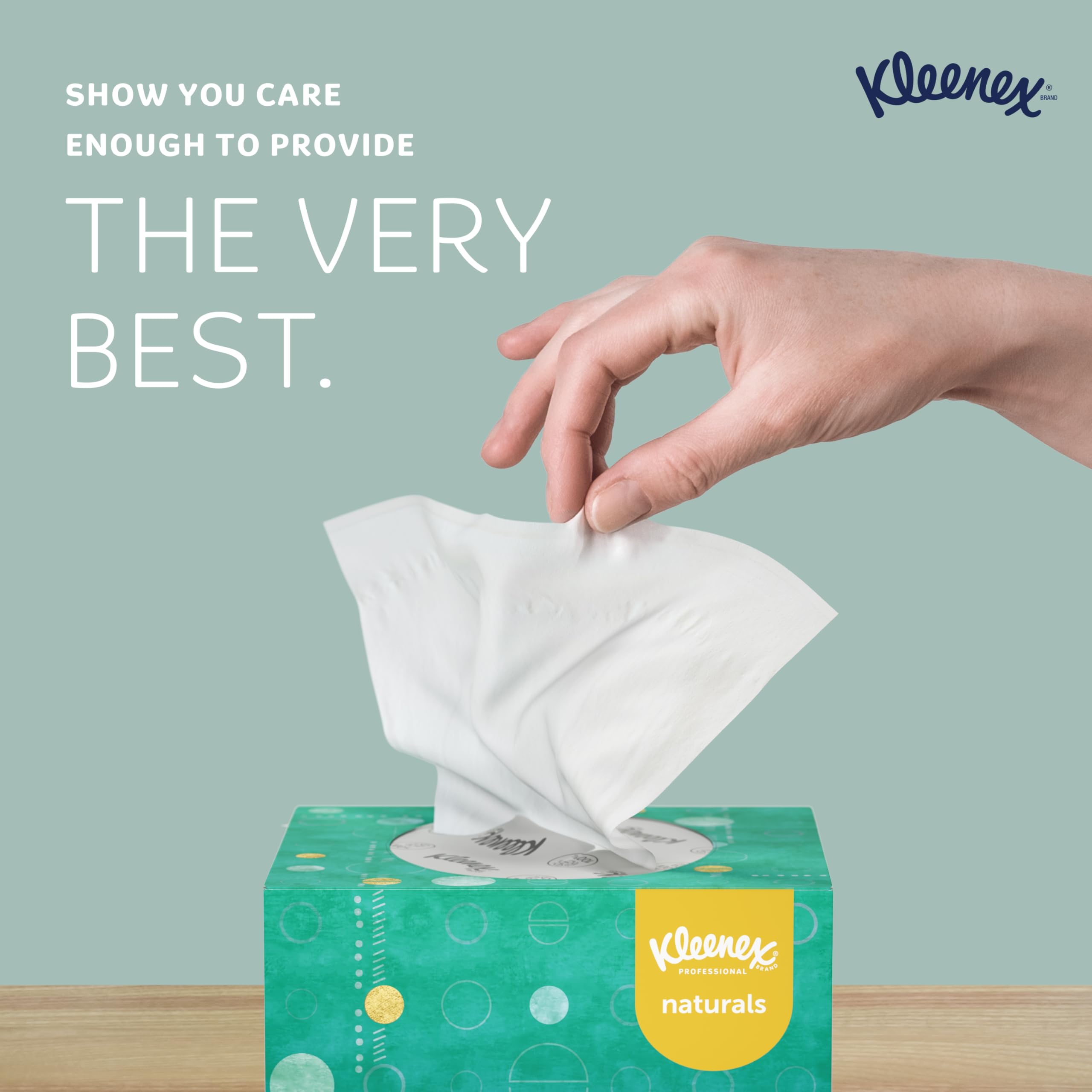 Kleenex signal sheet light-blue final tissues indicating timely replacement