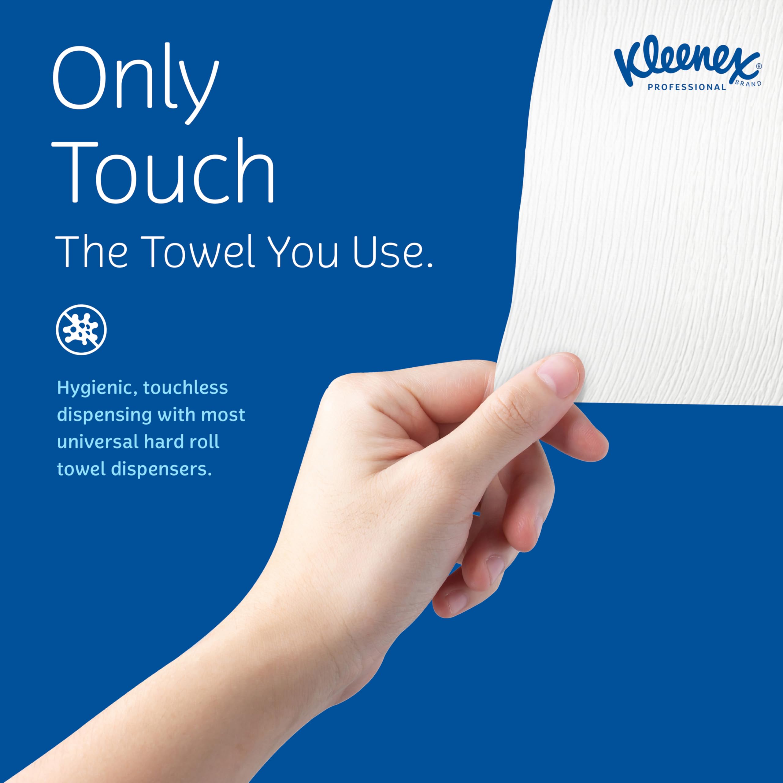 Kleenex paper texture close-up, improved softness for gentle drying