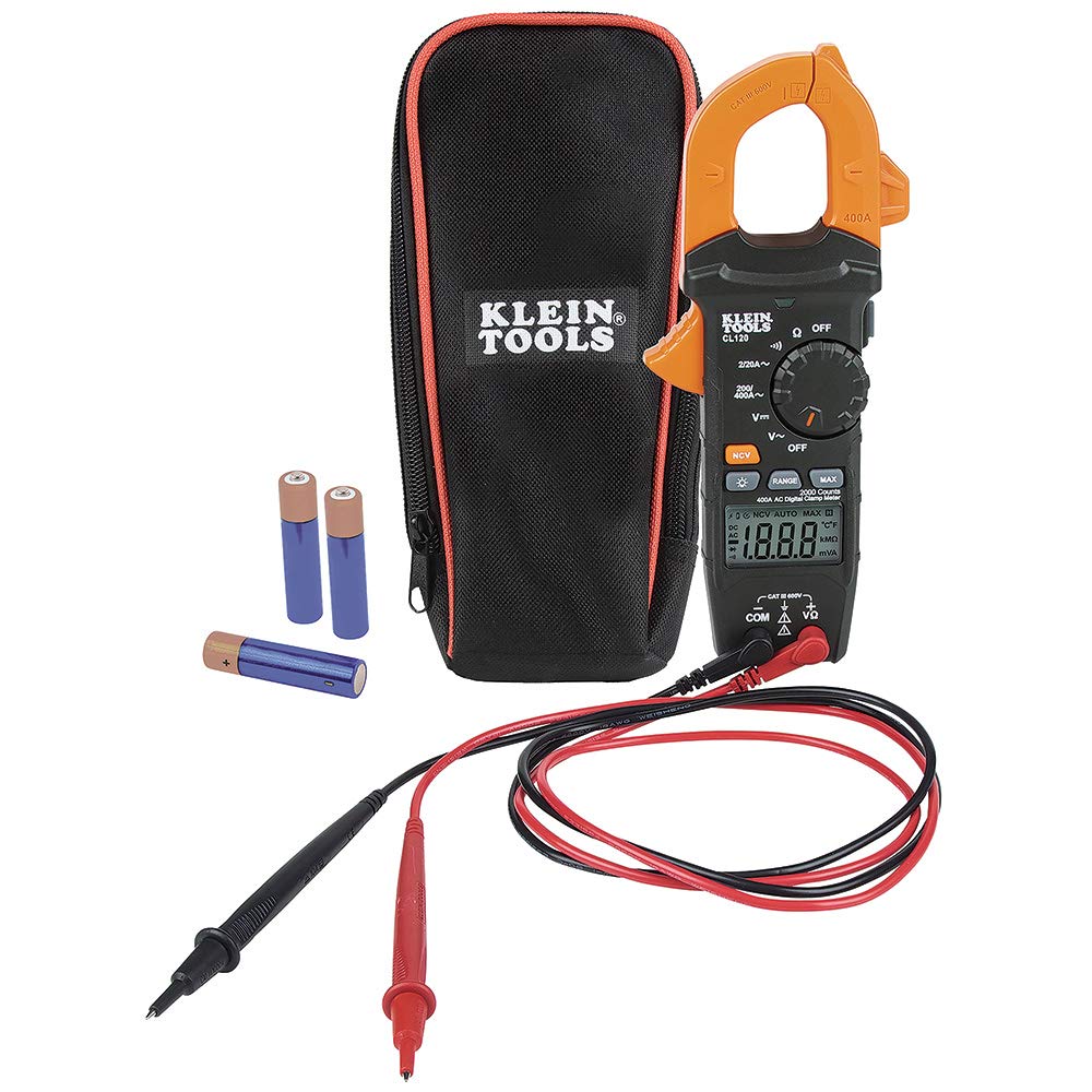 Klein Tools CL120 front display clear readings benefit quick diagnostics