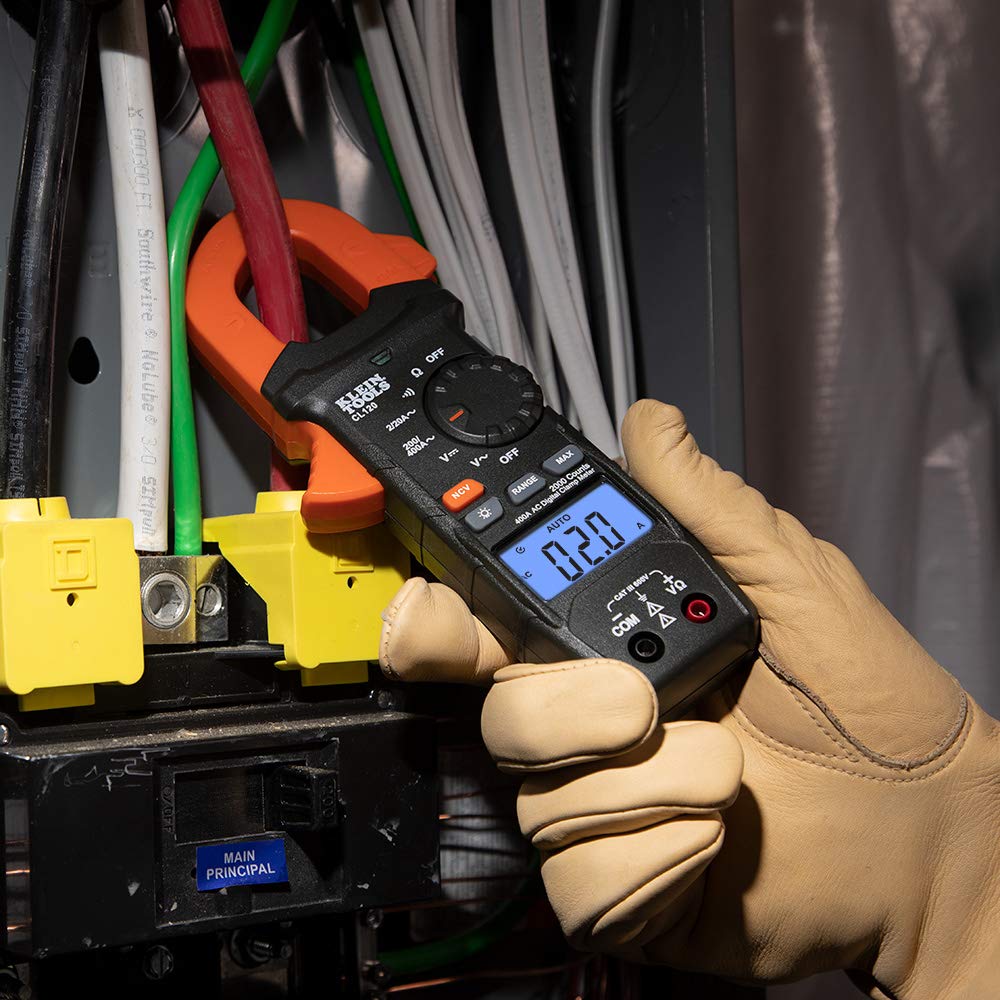 Klein Tools CL120 with magnetic hanger for hands-free convenience