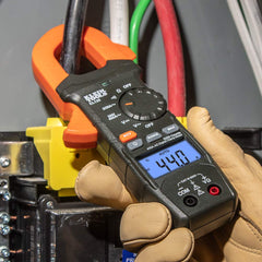 Klein Tools CL120 test leads with safety caps for secure measurements