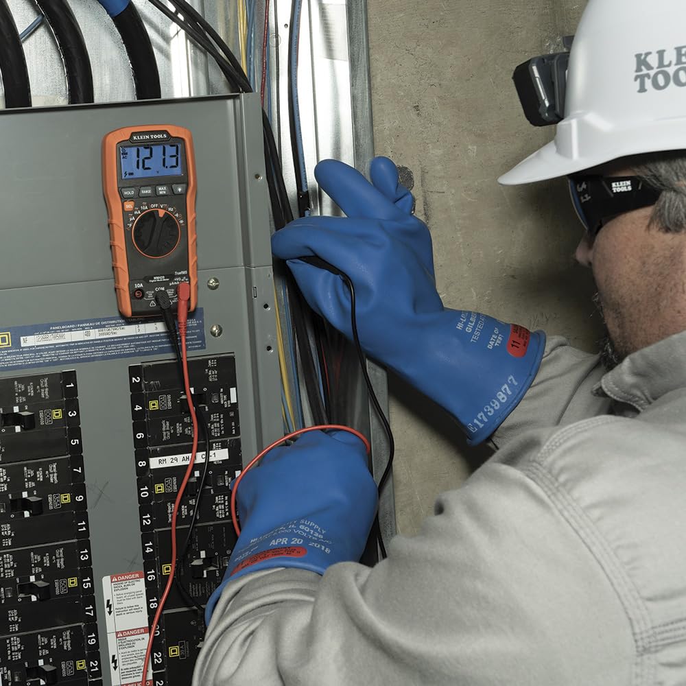Klein Tools MM420 illuminated lead-alert LEDs to prevent mis-wiring